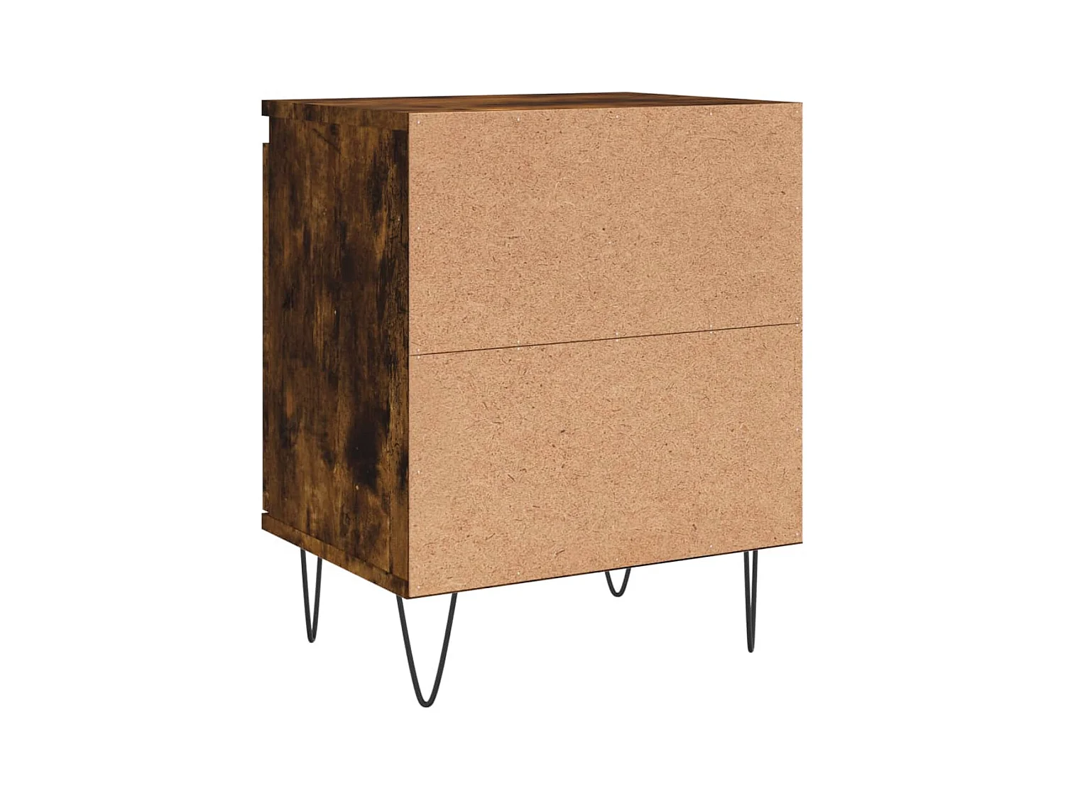 Nachtkastje 40x30x50 cm bewerkt hout gerookt eikenkleurig