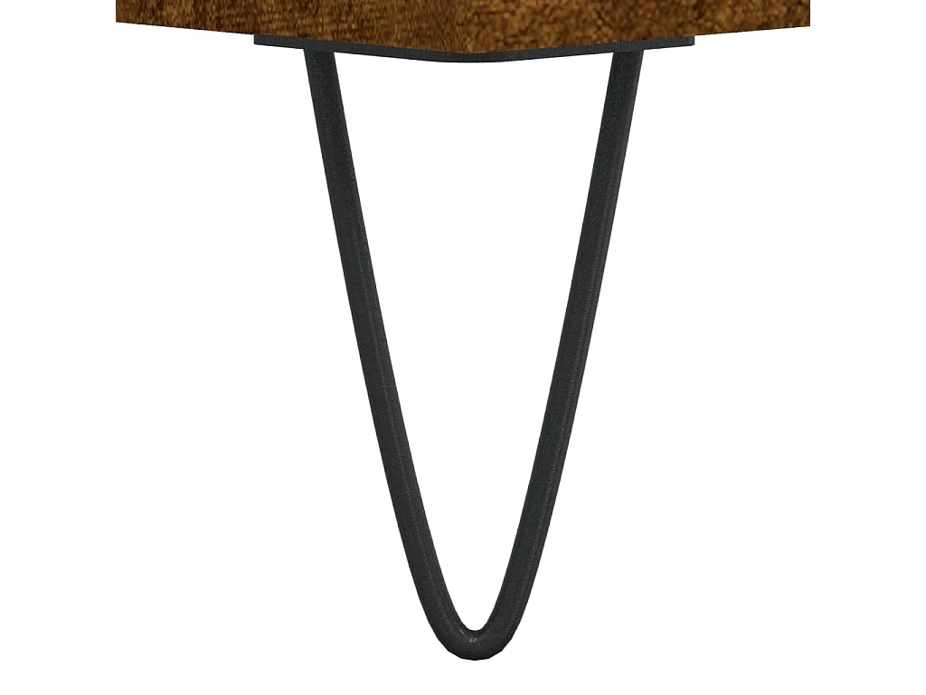 Table de chevet chêne fumé 40x30x50 cm bois d'ingénierie
