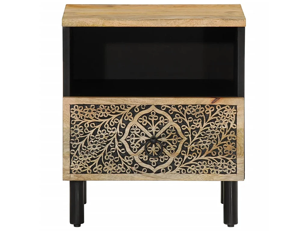 Table de chevet 40x33x46 cm Bois de manguier solide