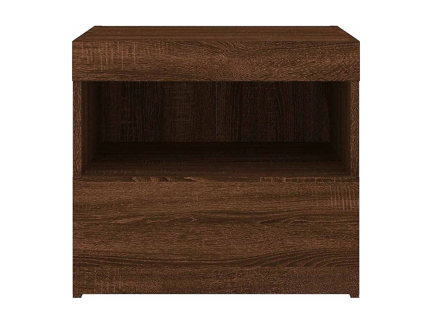 Nachttische mit LED-Leuchten 2 Stk. Braun Eiche 50x40x45 cm