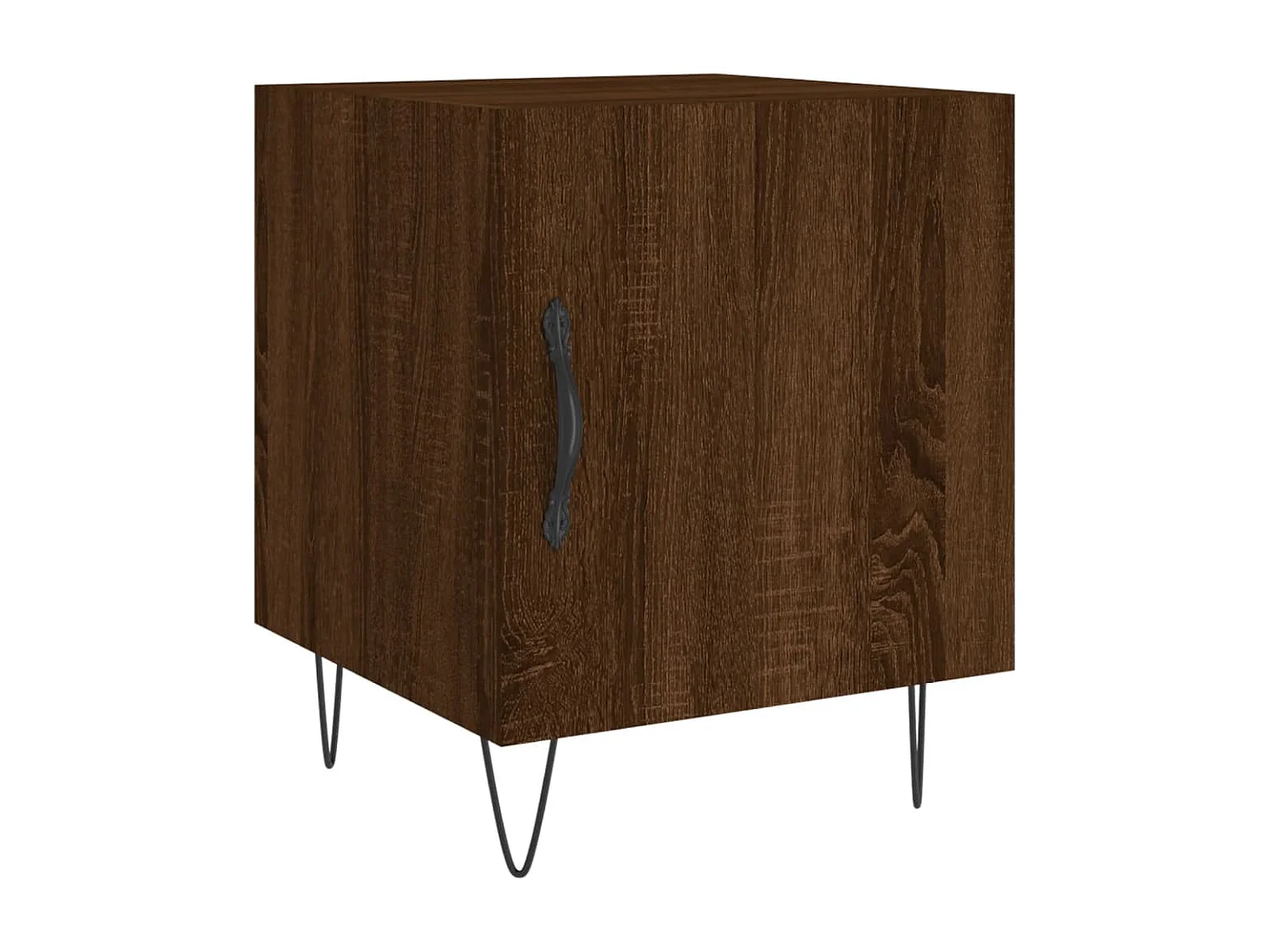 Mesita de noche madera de ingeniería marrón roble 40x40x50 cm