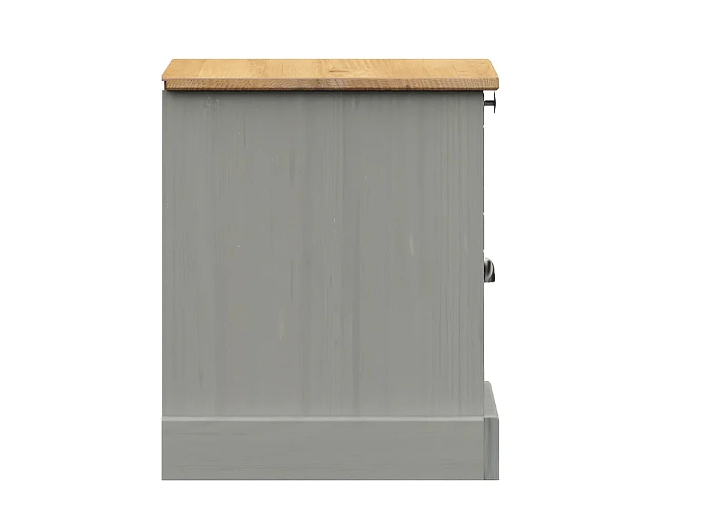Mesa de cabeceira VIGO 42x35x42 cm pinho maciço cinzento