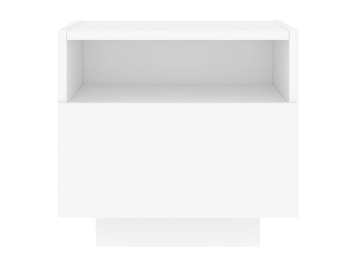 Nachtkastje met LED-verlichting 40x39x37 cm wit