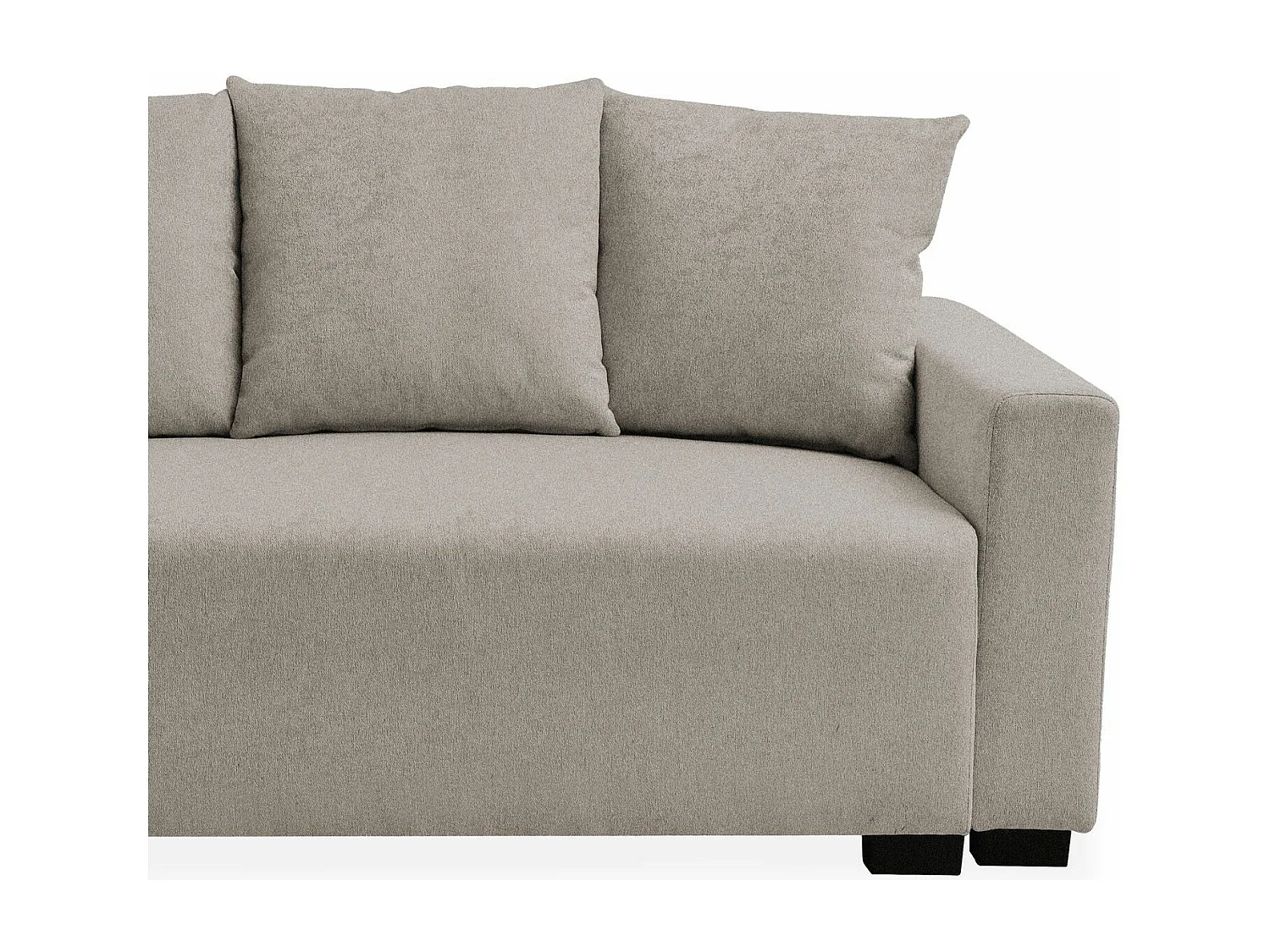 Canapé d'angle convertible moderne Gwendal Tissu Kaki