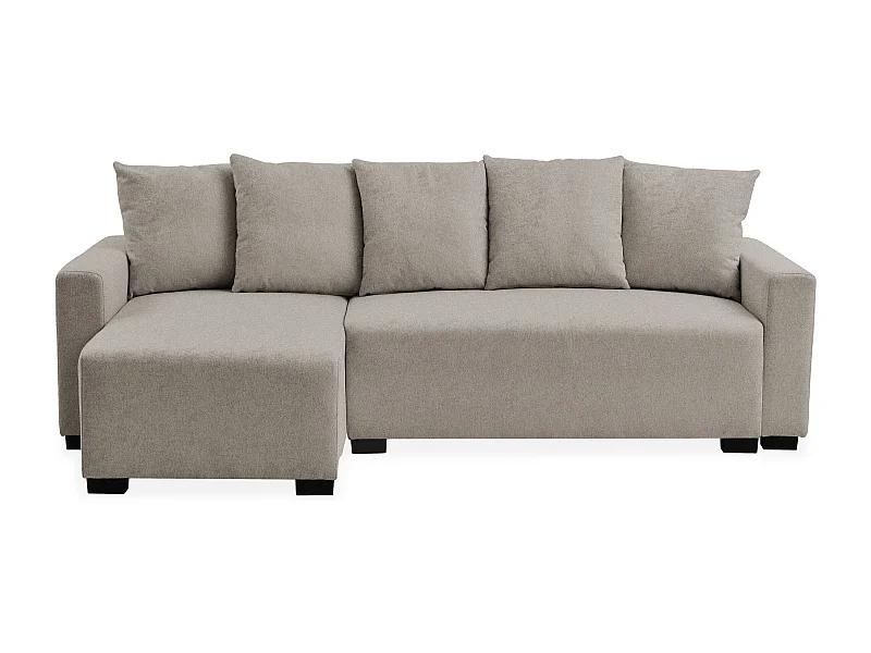 Canapé d'angle convertible moderne Gwendal Tissu Kaki