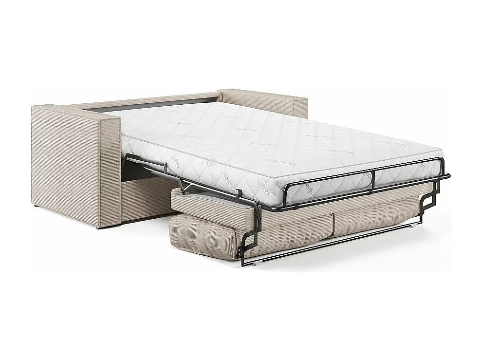 Canapé convertible EXPRESS IBIZA couchage 140 cm matelas 16 cm tissu tweed twist bleu nuit