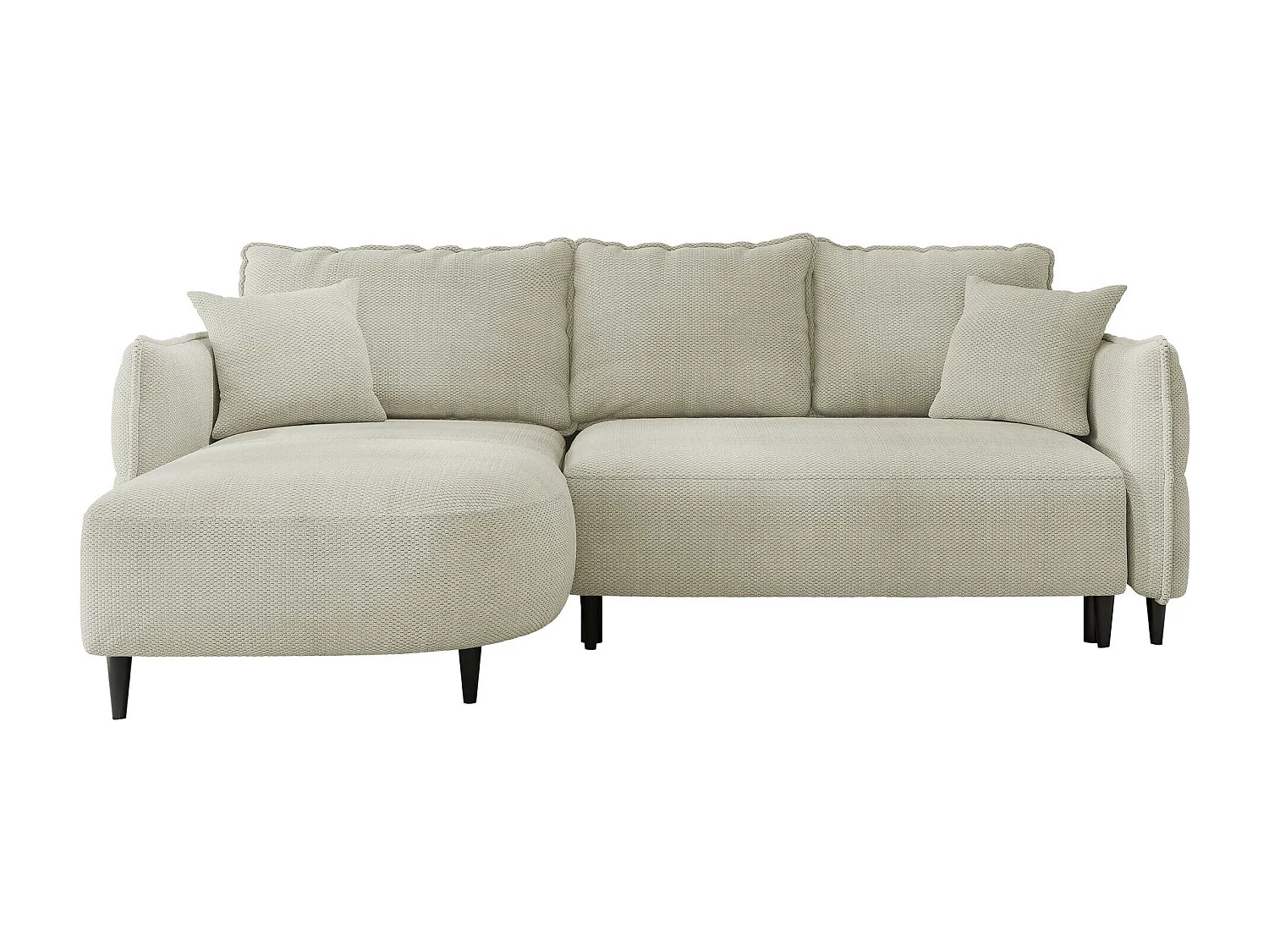 Canapé d'angle TrendyNest 101, Gris, Disponible, 244x165x76cm