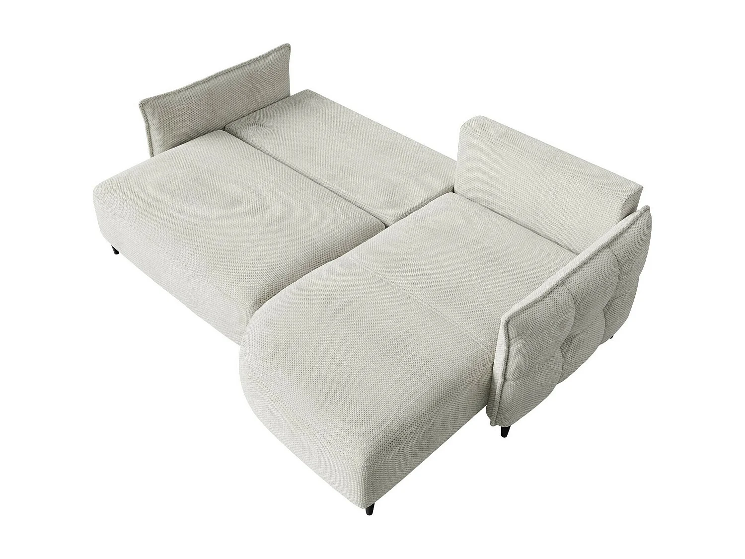 Canapé d'angle TrendyNest 101, Gris, Disponible, 244x165x76cm