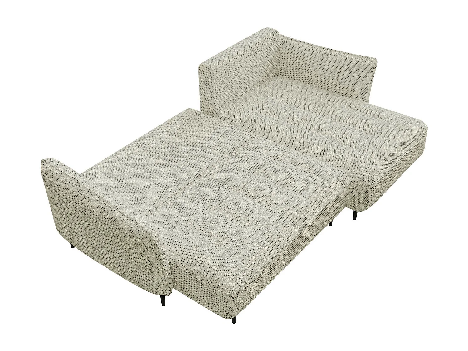 Canapé d'angle TrendyNest 101, Gris, Fonction de couchage, Boîte de literie, 244x165x76cm