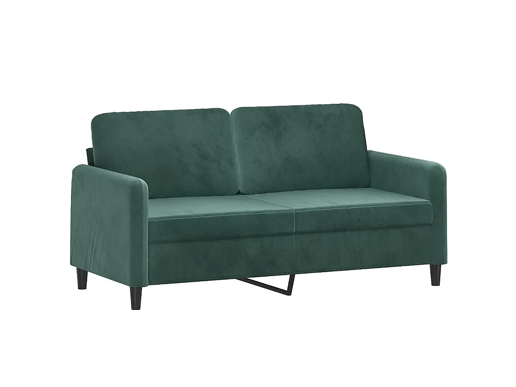 Set di Divani 3 pz con Cuscini Verde Scuro in Velluto