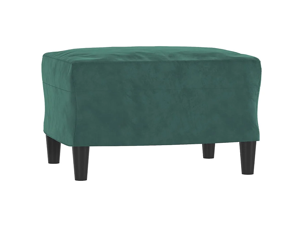 Set di Divani 3 pz con Cuscini Verde Scuro in Velluto