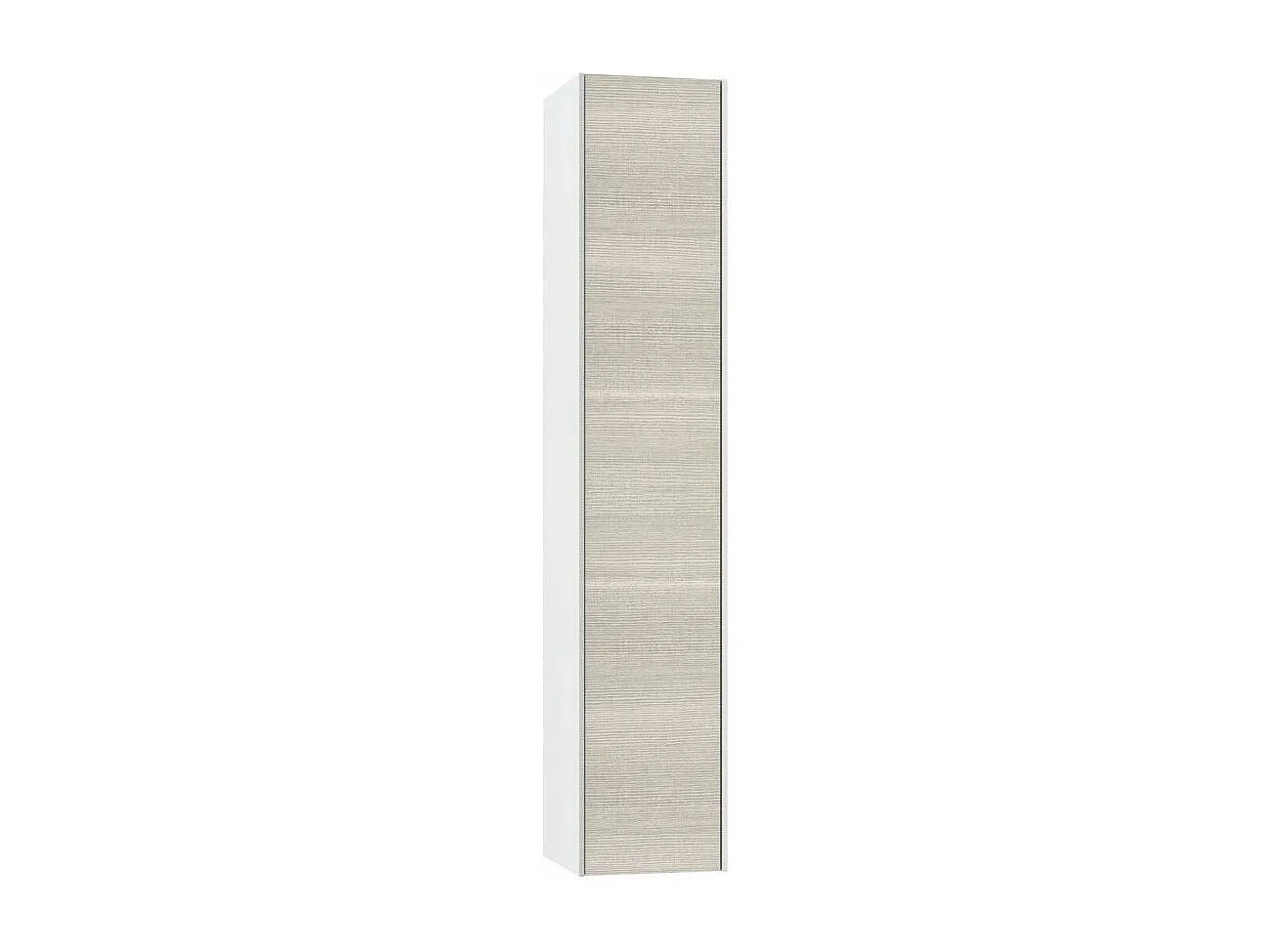 Colonne de salle de bain laqué blanc et beige Lago L 25cm