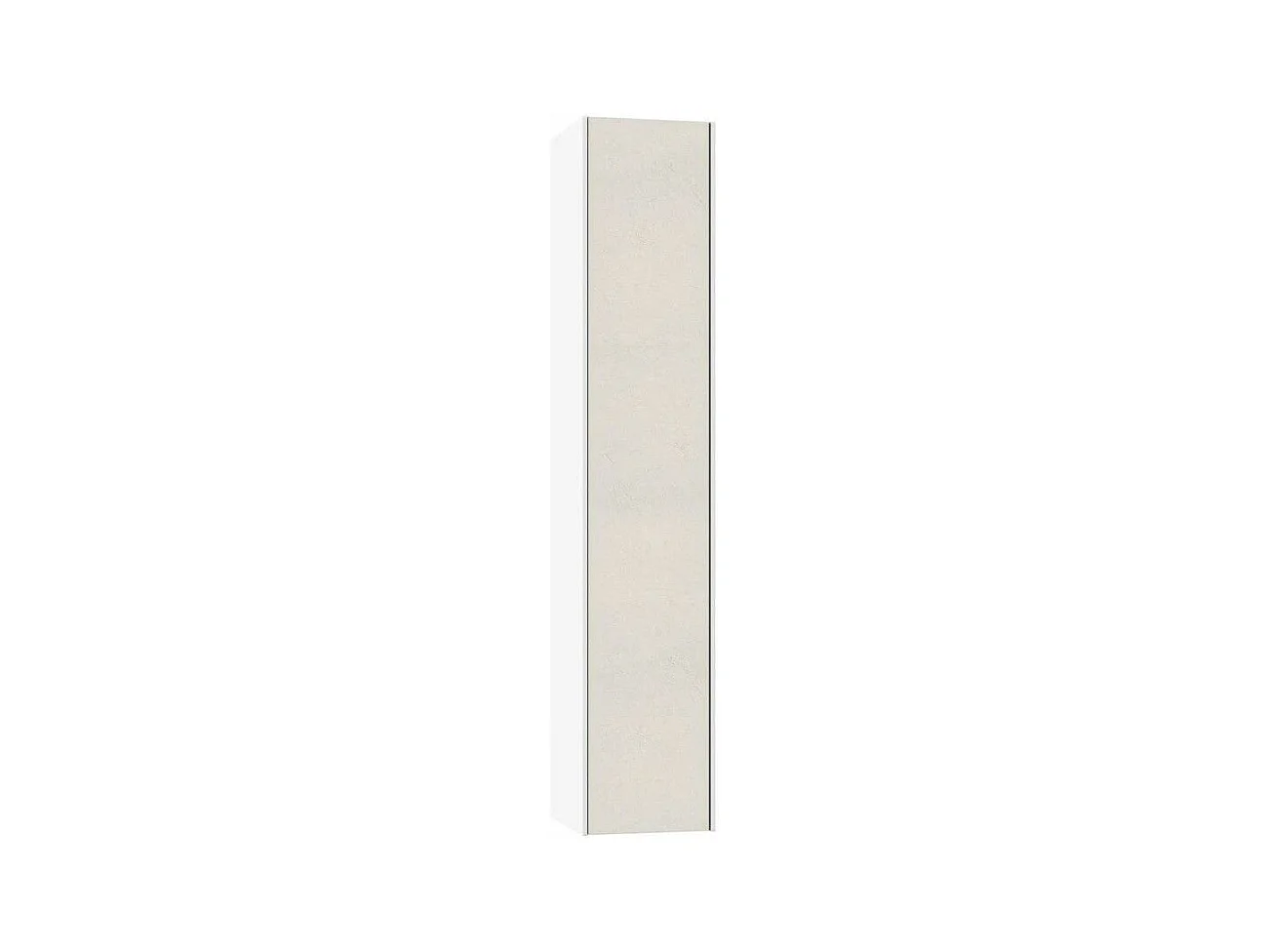 Colonne de salle de bain laqué blanc et effet pierre blanche Lago L 25cm