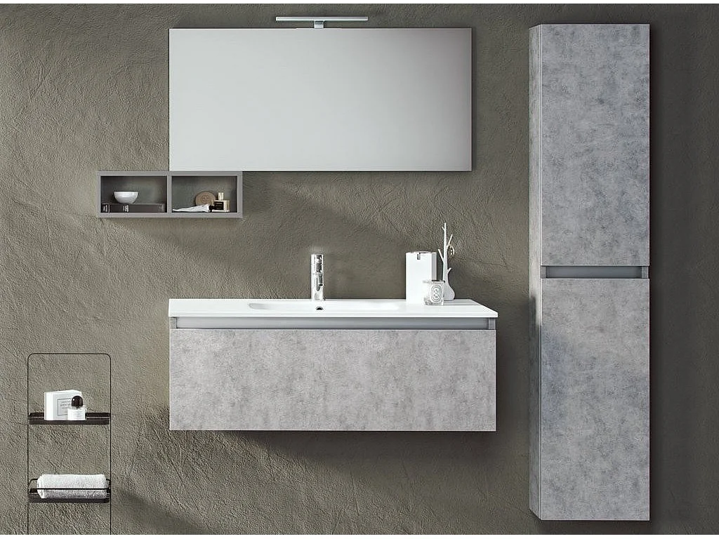 Teph betoneffect melamine badkamerzuil L 35 cm