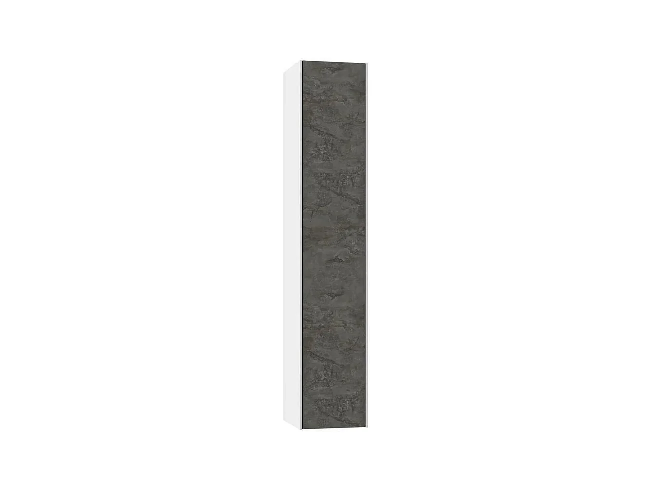 Colonne de salle de bain laqué blanc et gris oxyde Lago L 25cm