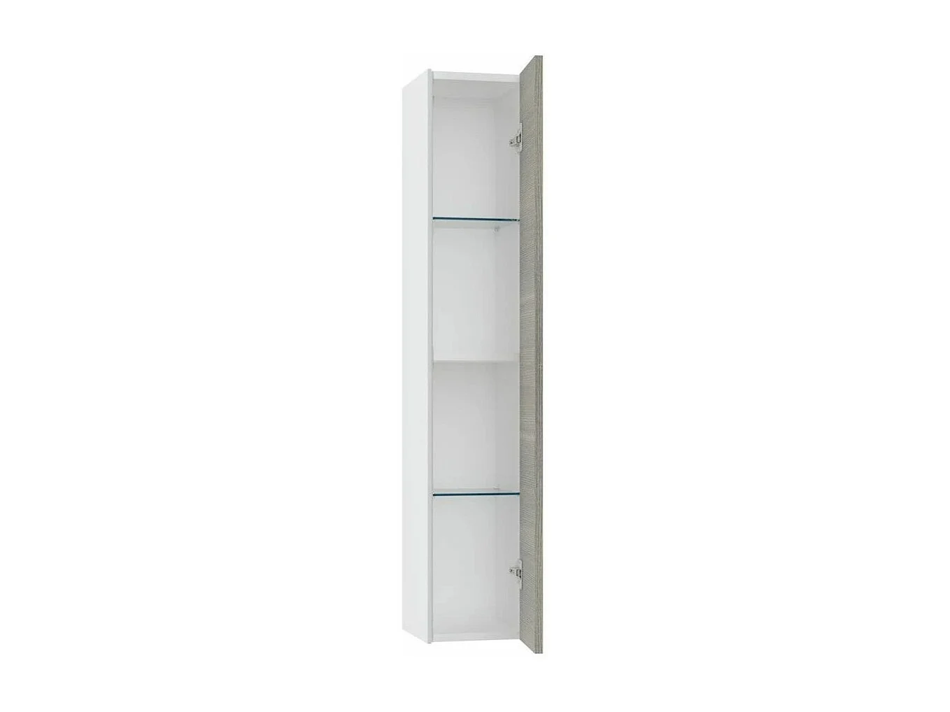 Colonne de salle de bain laqué blanc et gris Lago L 25cm