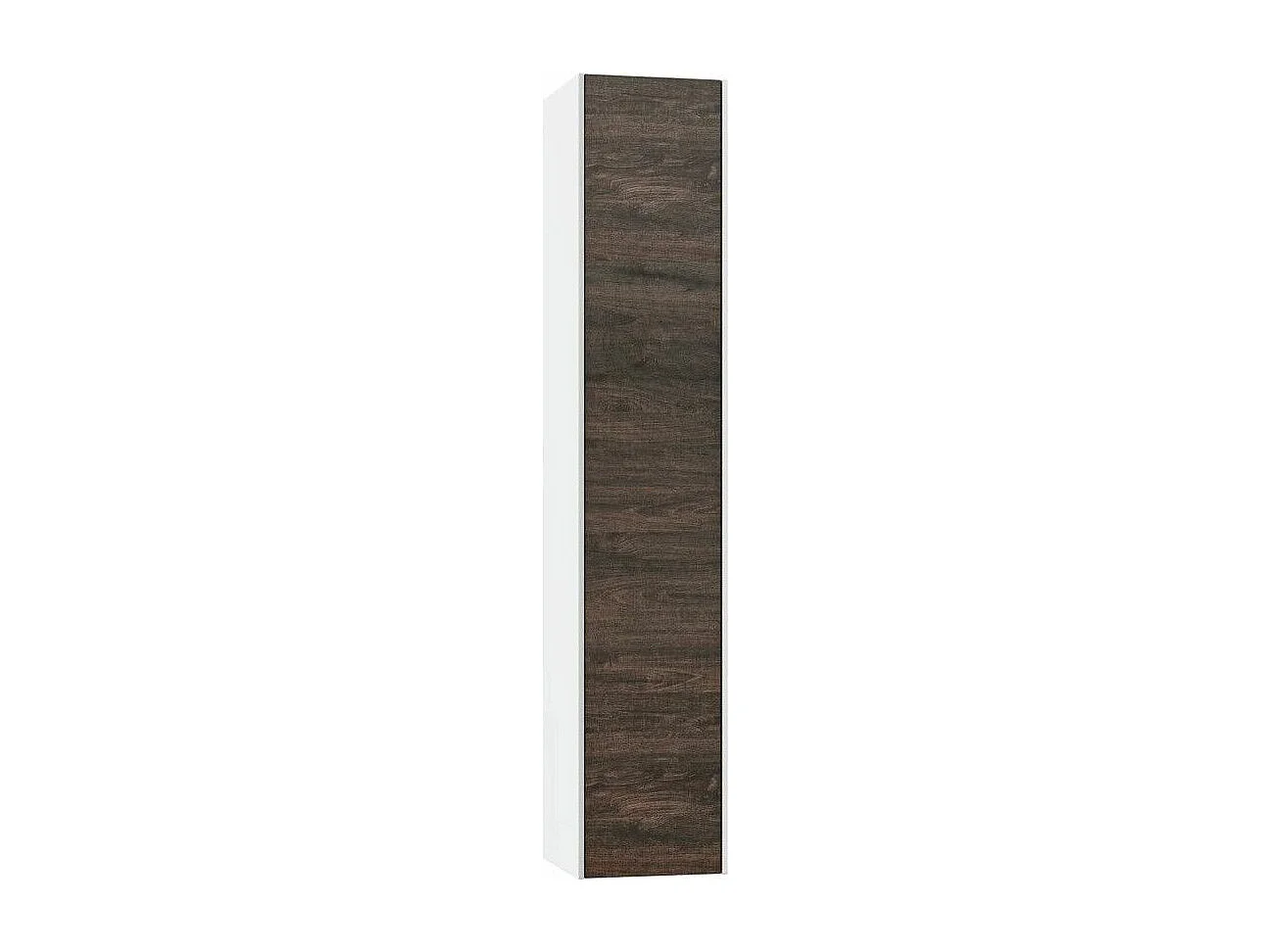 Colonne de salle de bain laqué blanc et marron Lago L 25cm