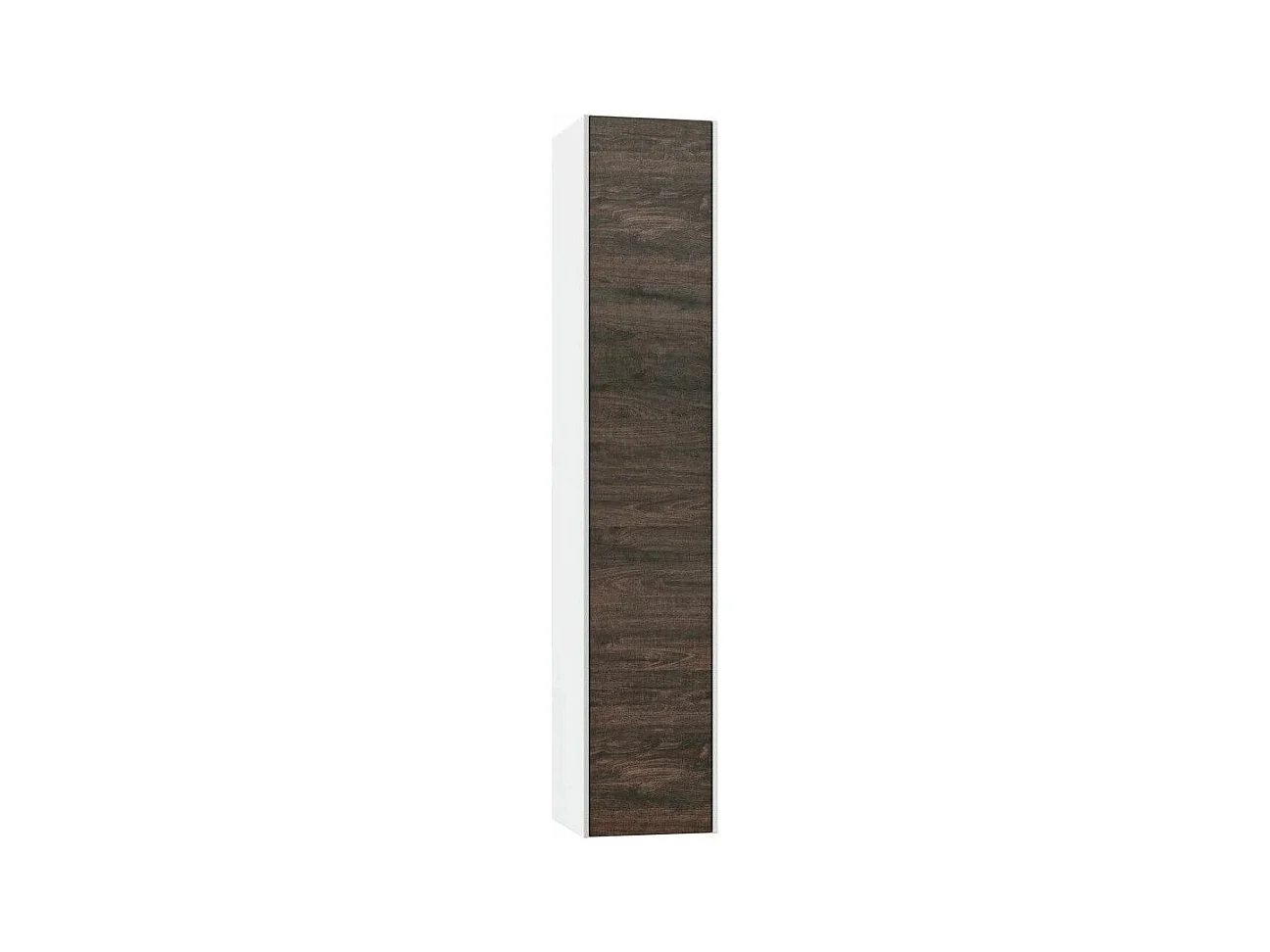 Colonne de salle de bain laqué blanc et marron Lago L 25cm