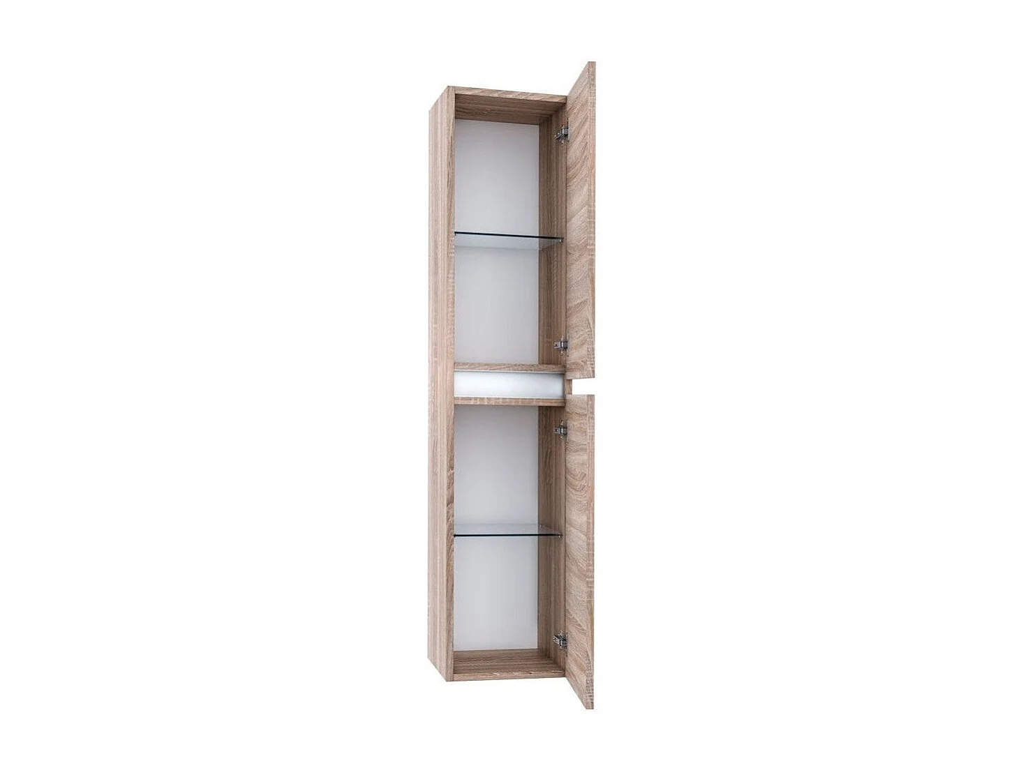 Colonne de salle de bain mélaminé bois clair Teph L 35cm