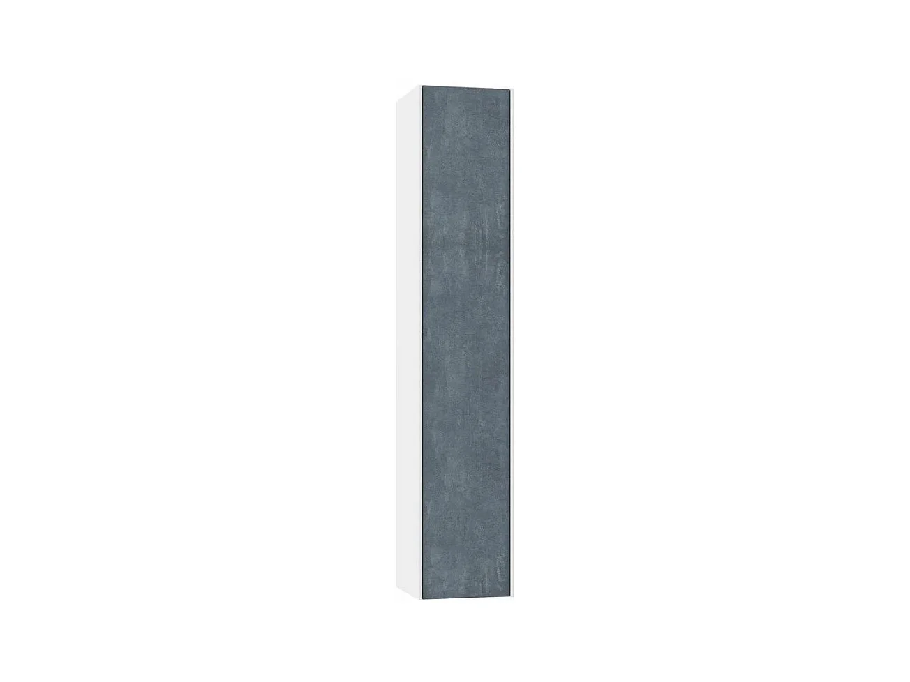 Colonne de salle de bain laqué blanc et bleu effet pierre Lago L 25cm