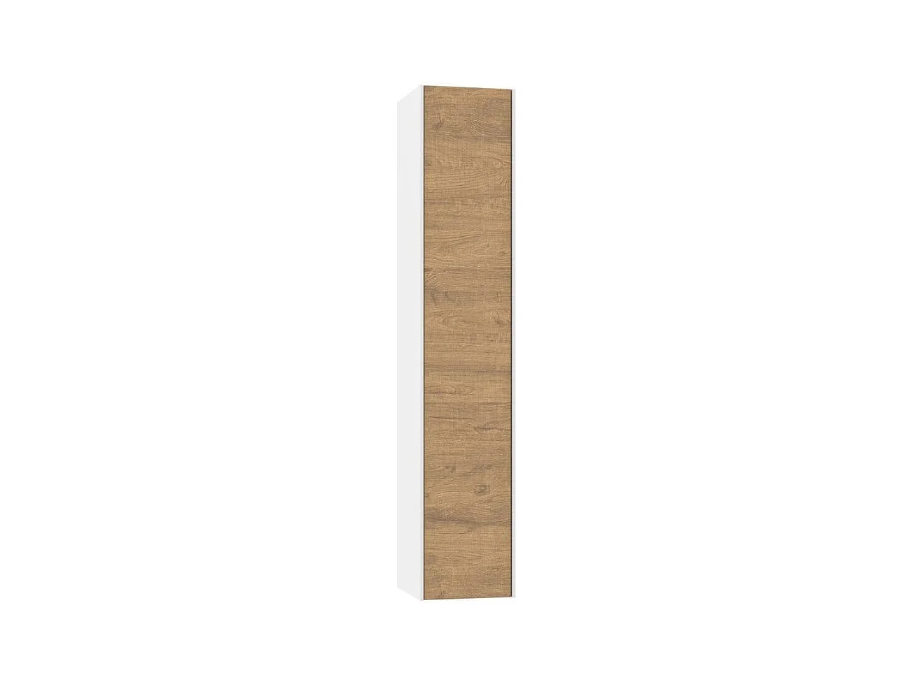 Colonne de salle de bain laqué blanc et chêne clair Lago L 25cm