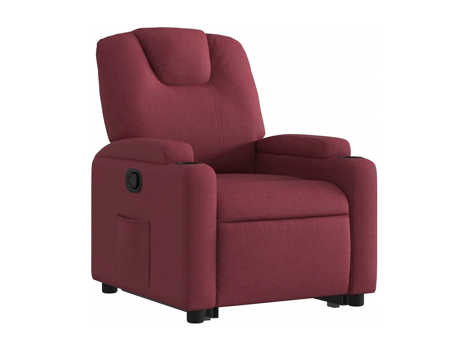 Poltrona reclinável elevatória tecido vermelho tinto