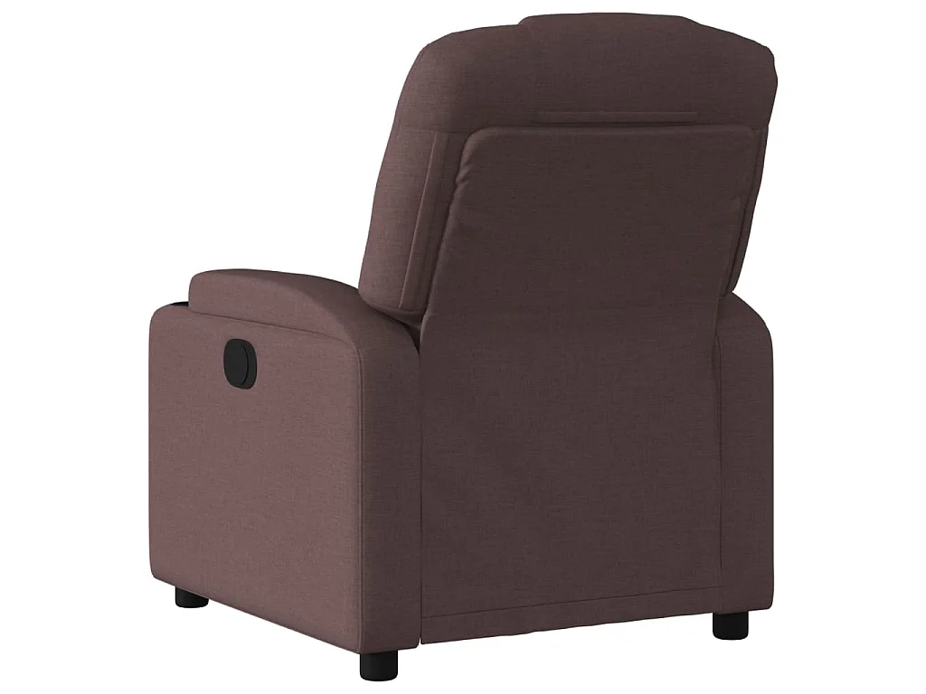 Fauteuil inclinable électrique Marron foncé Tissu