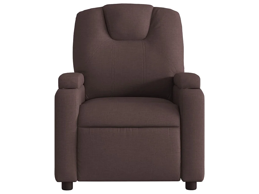 Fauteuil inclinable électrique Marron foncé Tissu