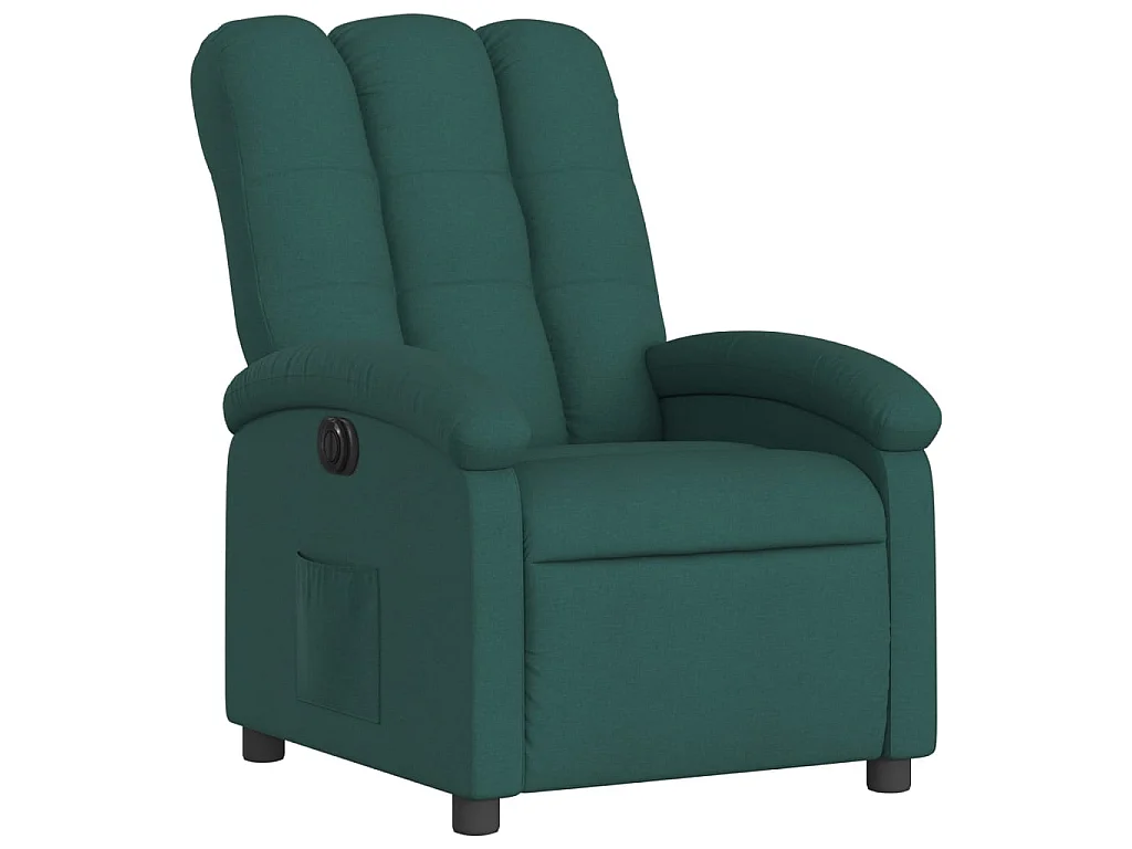 Fauteuil inclinable électrique Vert foncé Tissu