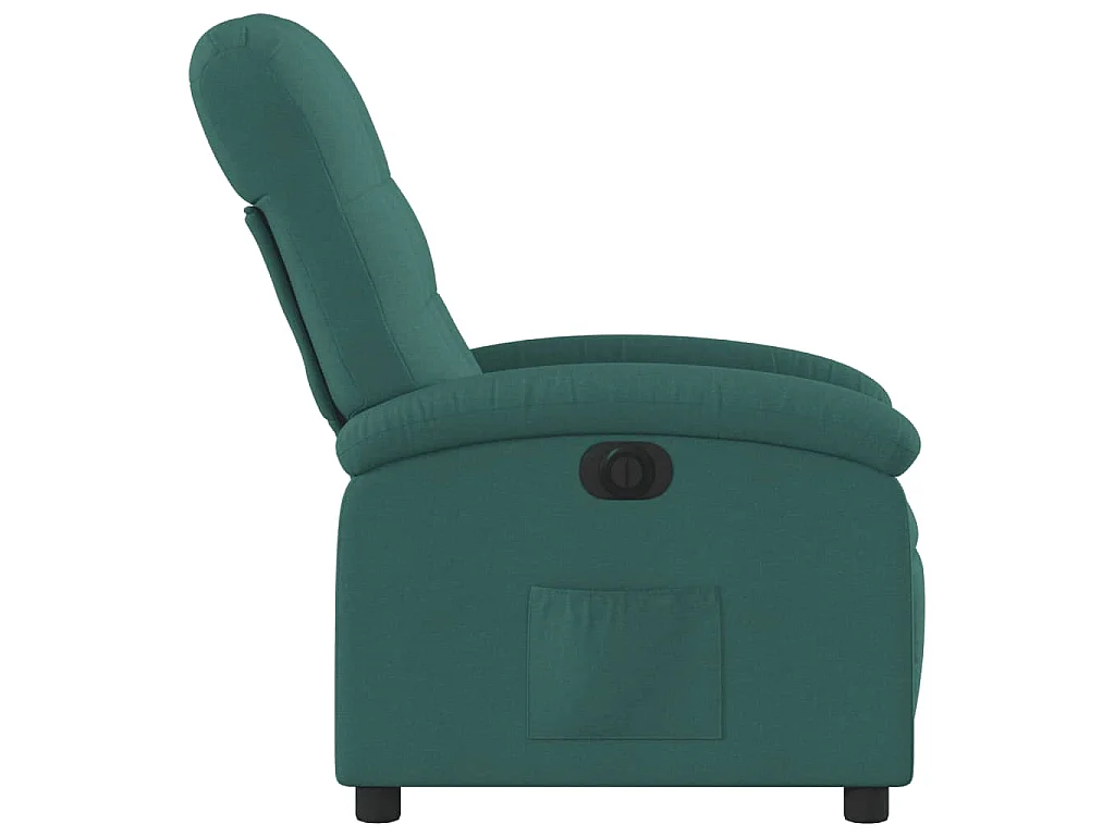 Fauteuil inclinable électrique Vert foncé Tissu