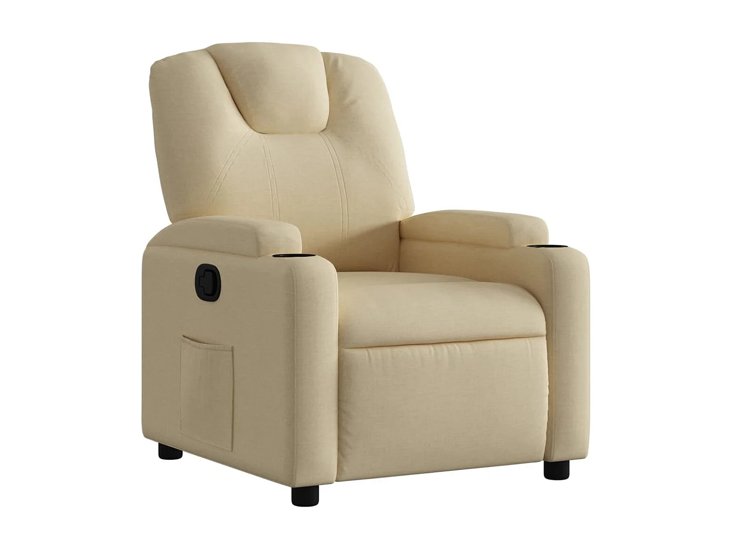 Fauteuil verstelbaar stof crèmekleurig
