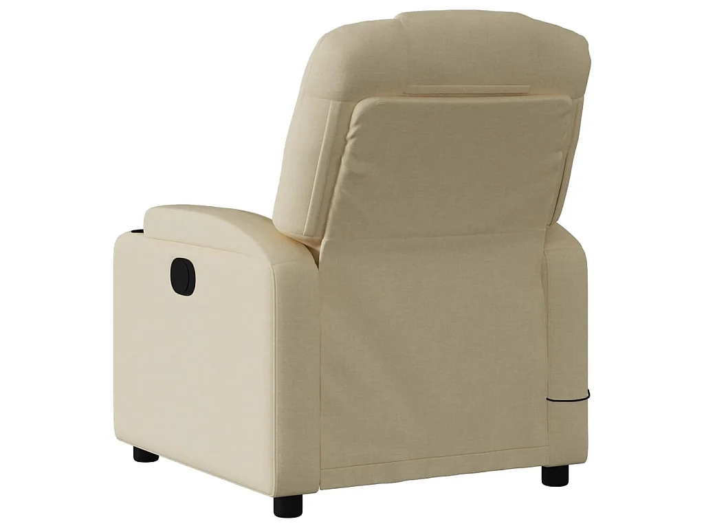 Fauteuil verstelbaar stof crèmekleurig