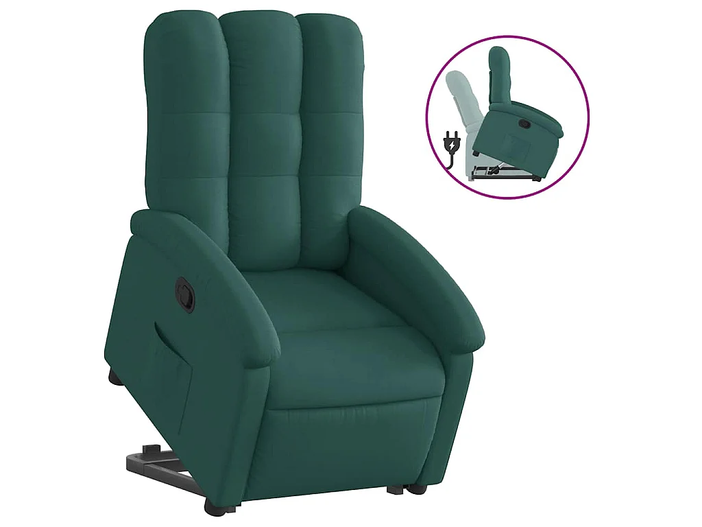 Sta-op-stoel verstelbaar stof donkergroen