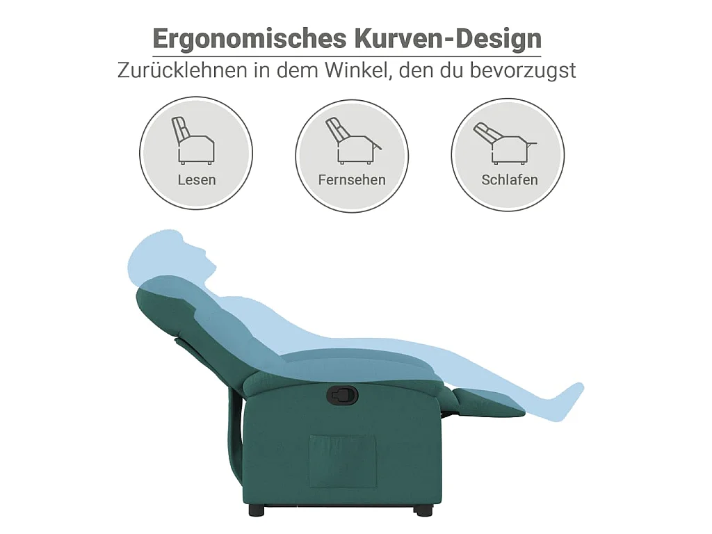 Sta-op-stoel verstelbaar stof donkergroen