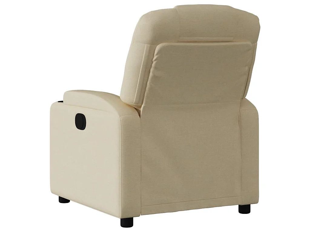 Fauteuil inclinable électrique Crème Tissu