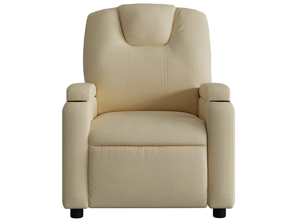 Fauteuil inclinable électrique Crème Tissu