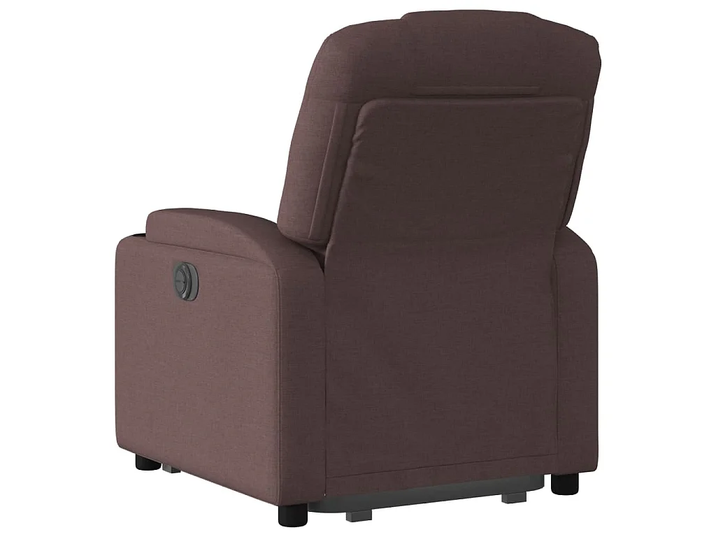 Fauteuil inclinable électrique marron foncé tissu