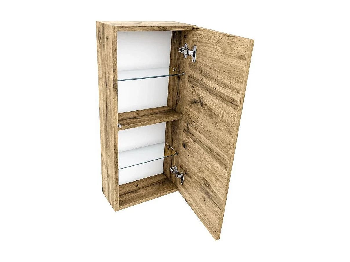 Armoire à pharmacie mélaminé chêne clair Teph L 35cm