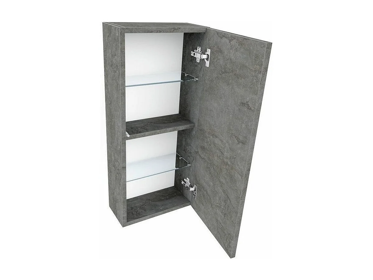 Armoire à pharmacie mélaminé gris oxyde Teph L 35cm