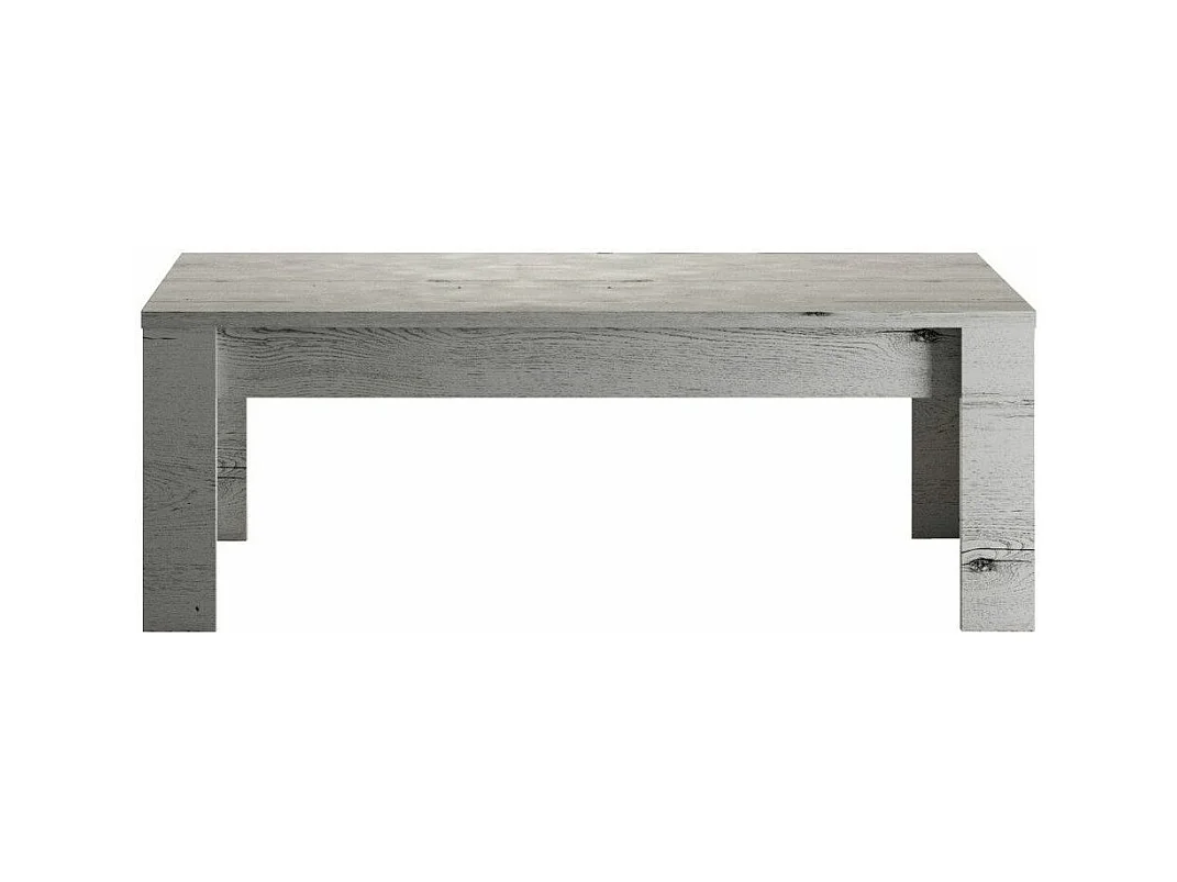 Table basse bois mélaminé chêne foncé Saxo L 122cm