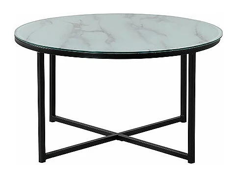 Rock Couchtisch Ø80 cm weiß.