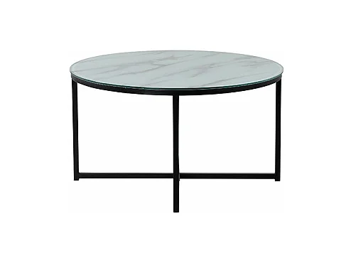 Rock salontafel Ø80 cm wit.