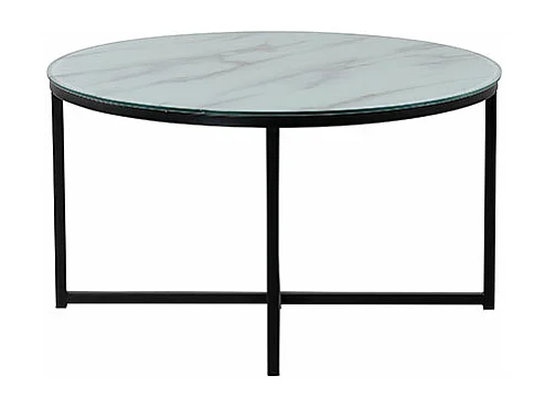 Table Basse Design "Rock" 80cm Blanc