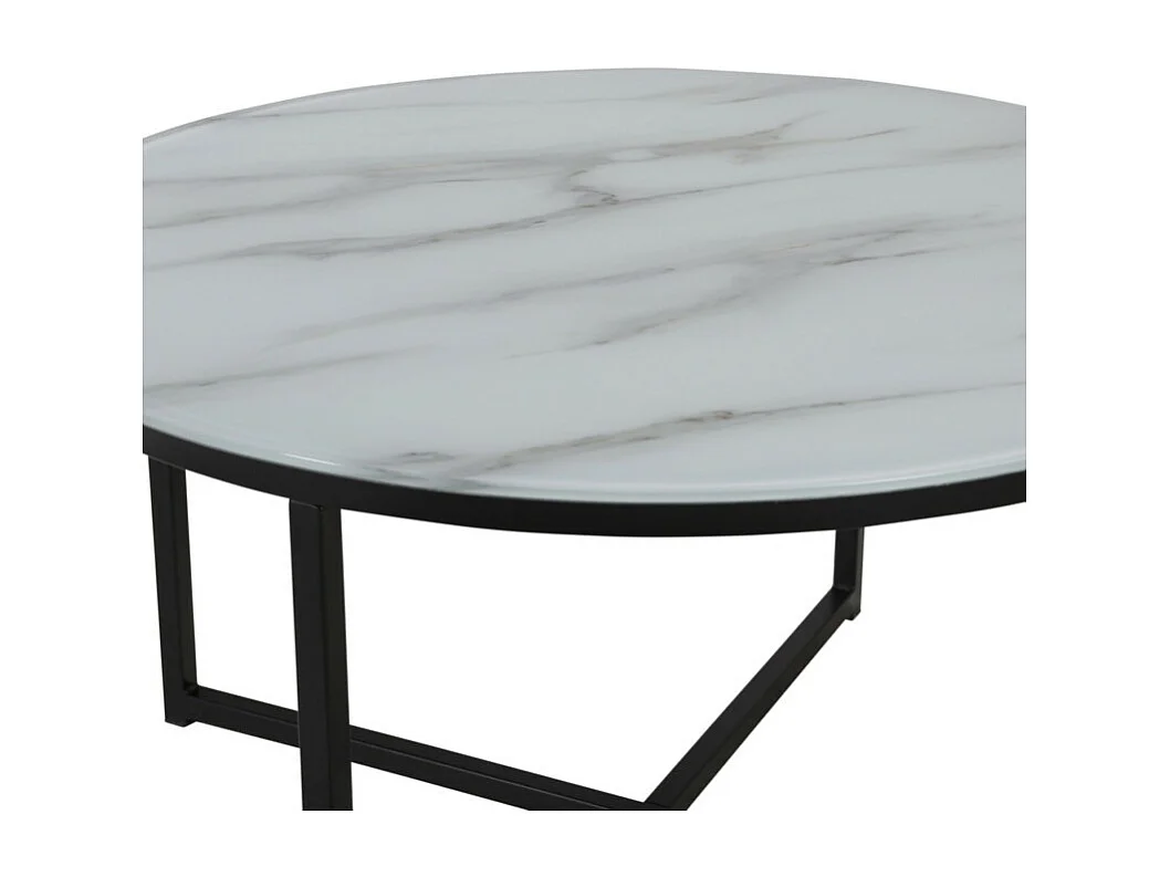 Table Basse Design "Rock" 80cm Blanc