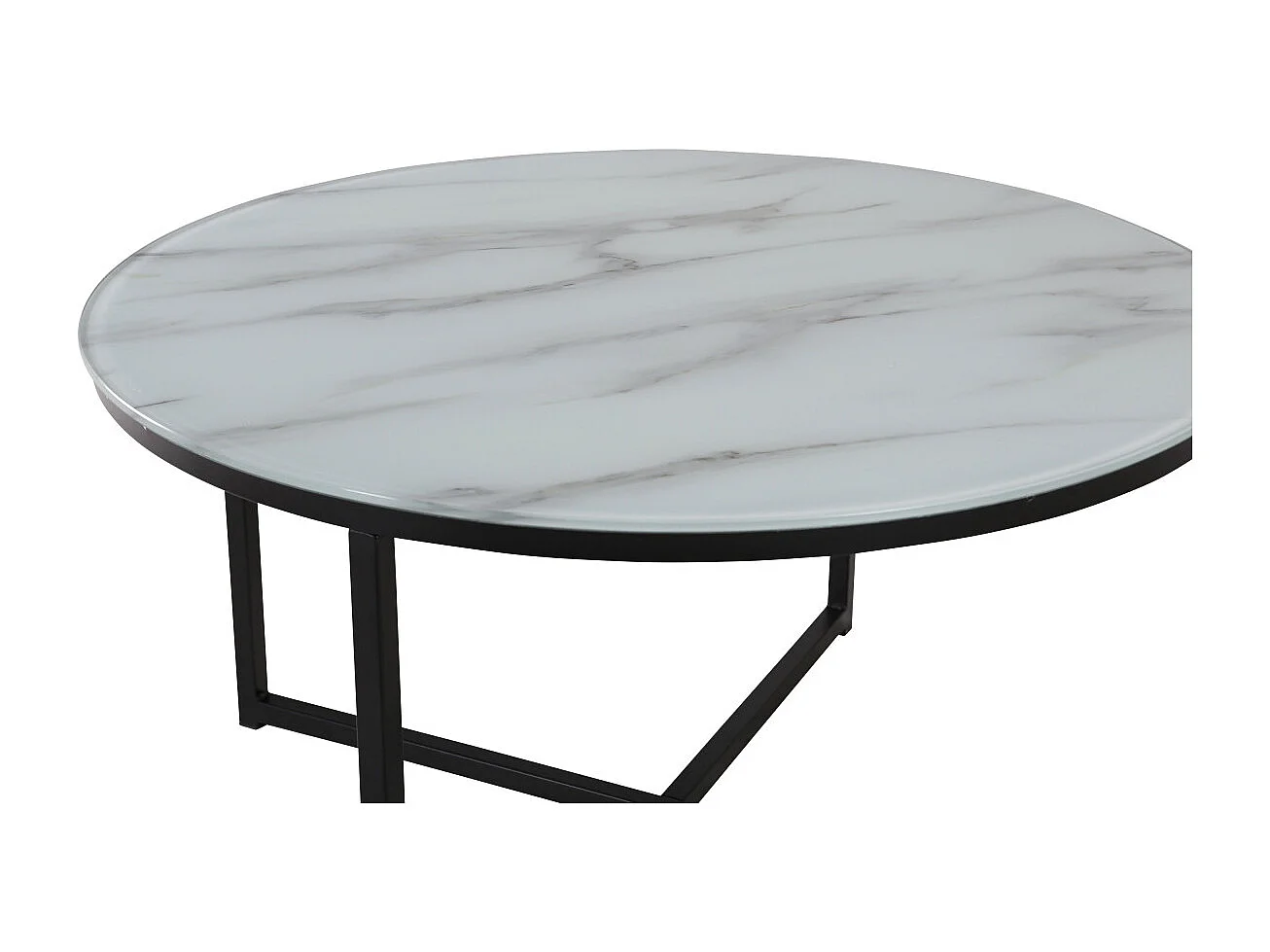 Rock salontafel Ø80 cm wit.