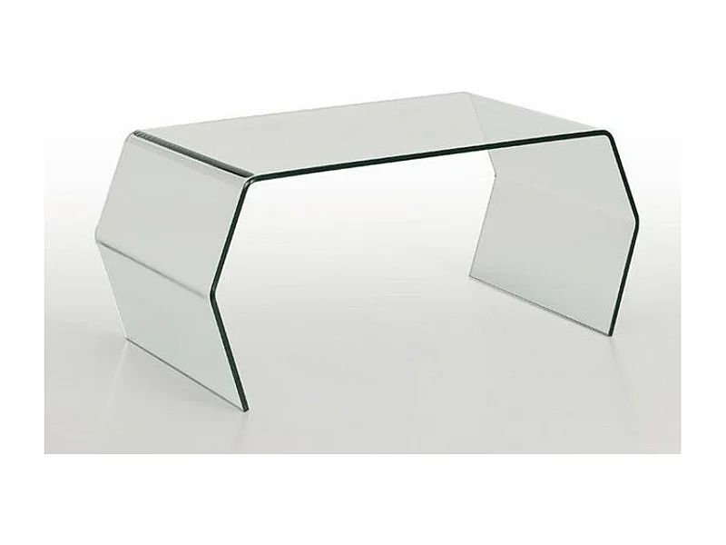 Table basse rectangulaire verre transparent Pana L 105cm