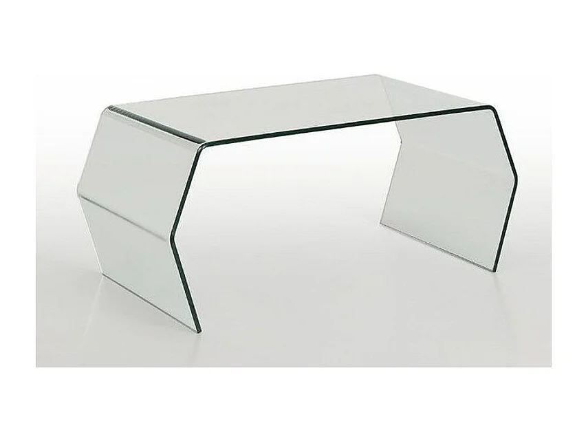 Table basse rectangulaire verre transparent Pana L 105cm