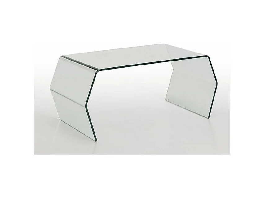 Pana rechthoekige salontafel van transparant glas L 105 cm