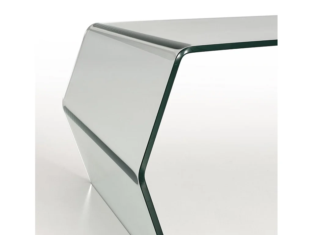 Table basse rectangulaire verre transparent Pana L 105cm