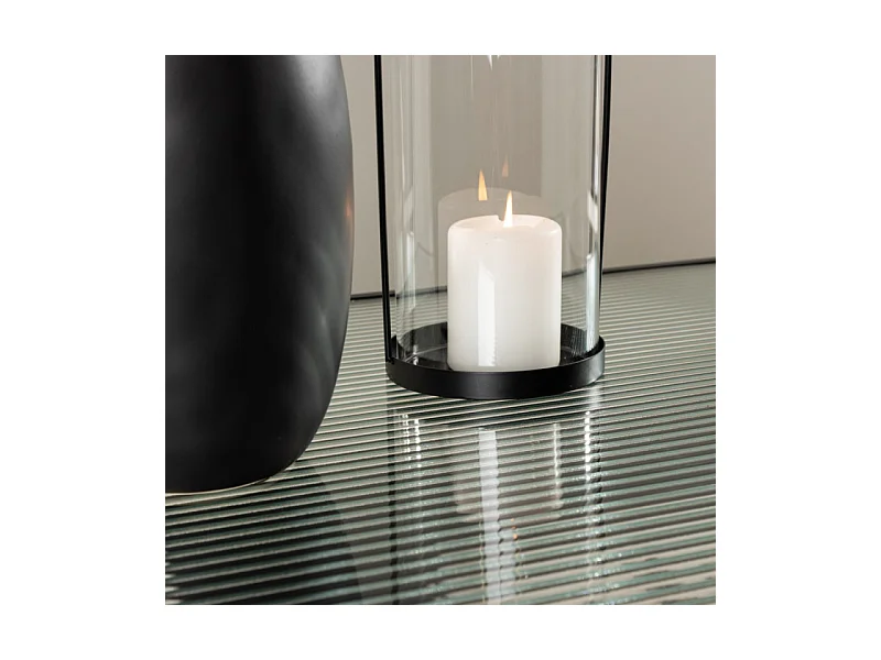 Mesa de centro Campinas 1 estante color negro.